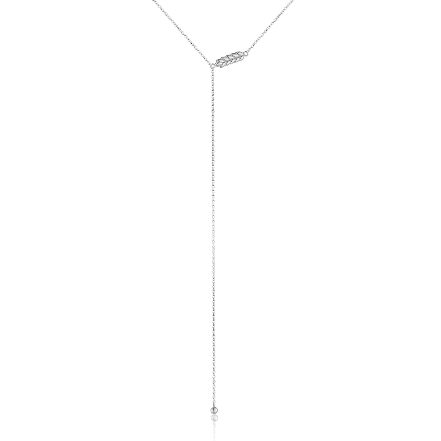 Sterling Silver Wheat Leaf Pendant