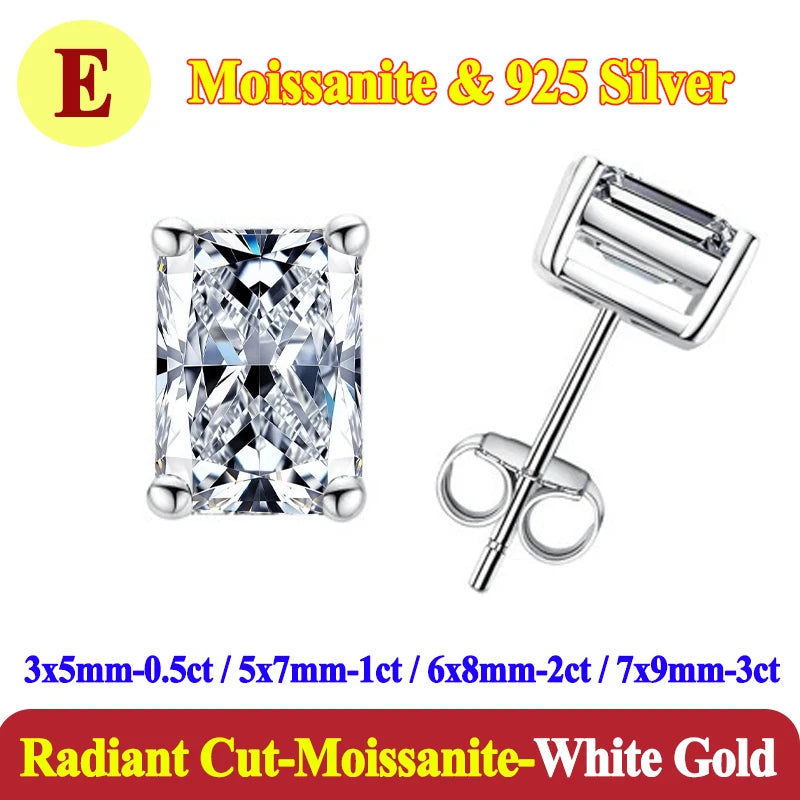0.5-3 Carat Moissanite Studs