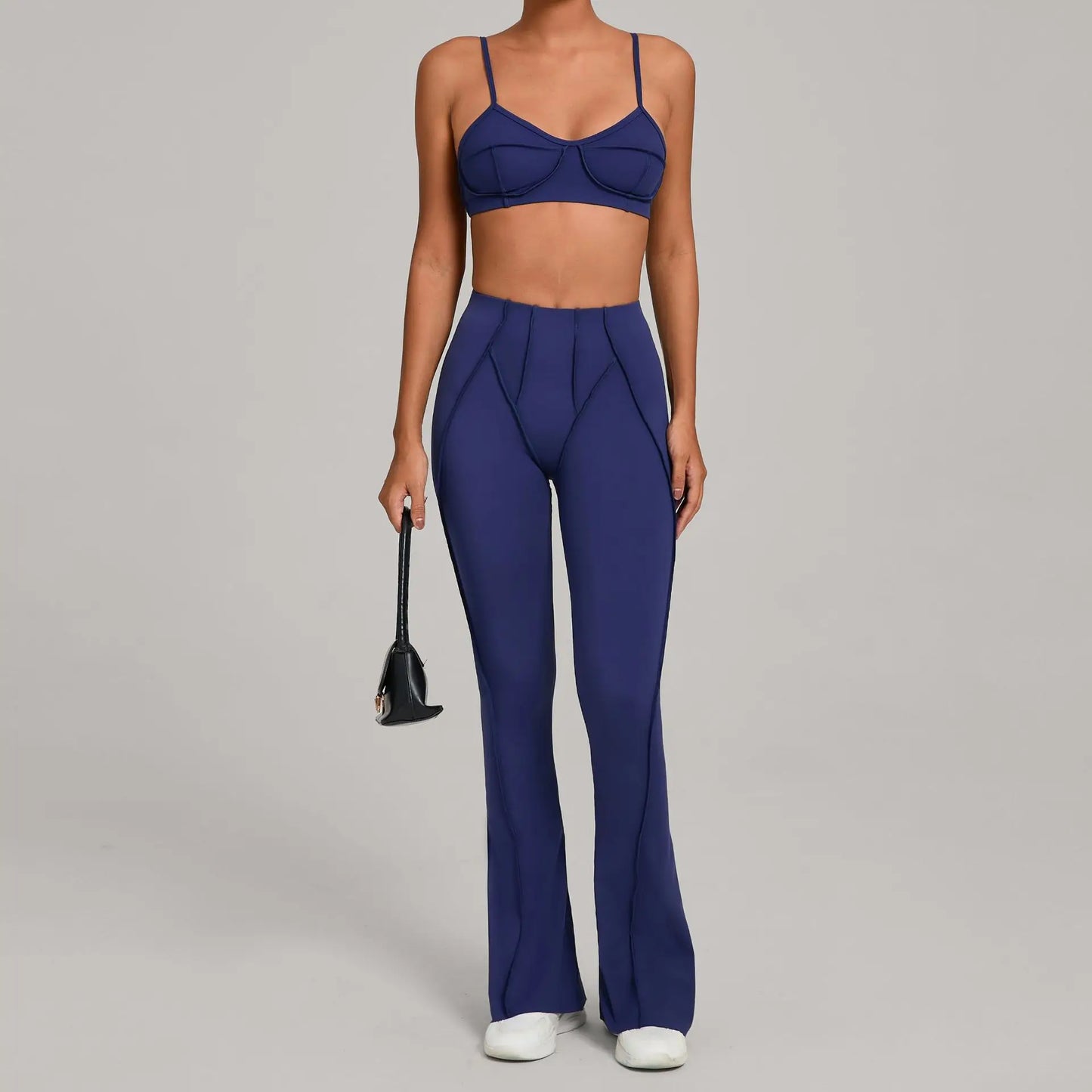 Sports Bra Flared Leggings Yoga Set