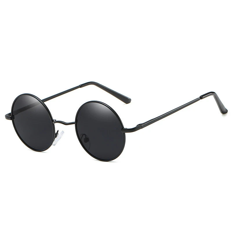 Retro Polarized Round Metal Frame Sunglasses