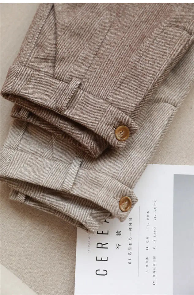 Woolen Harem Pencil Pants