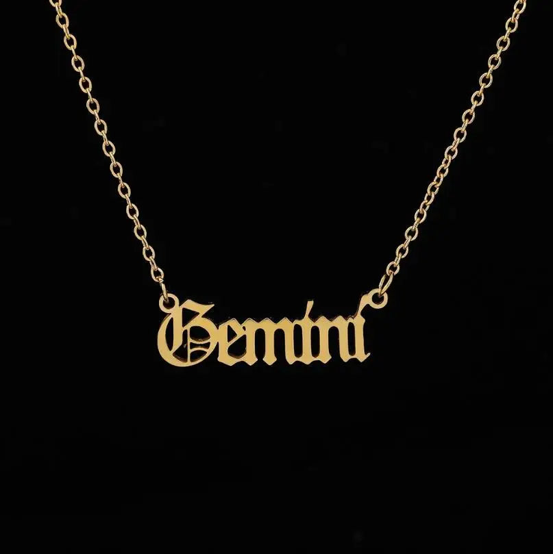 Stainless Steel Zodiac Necklaces