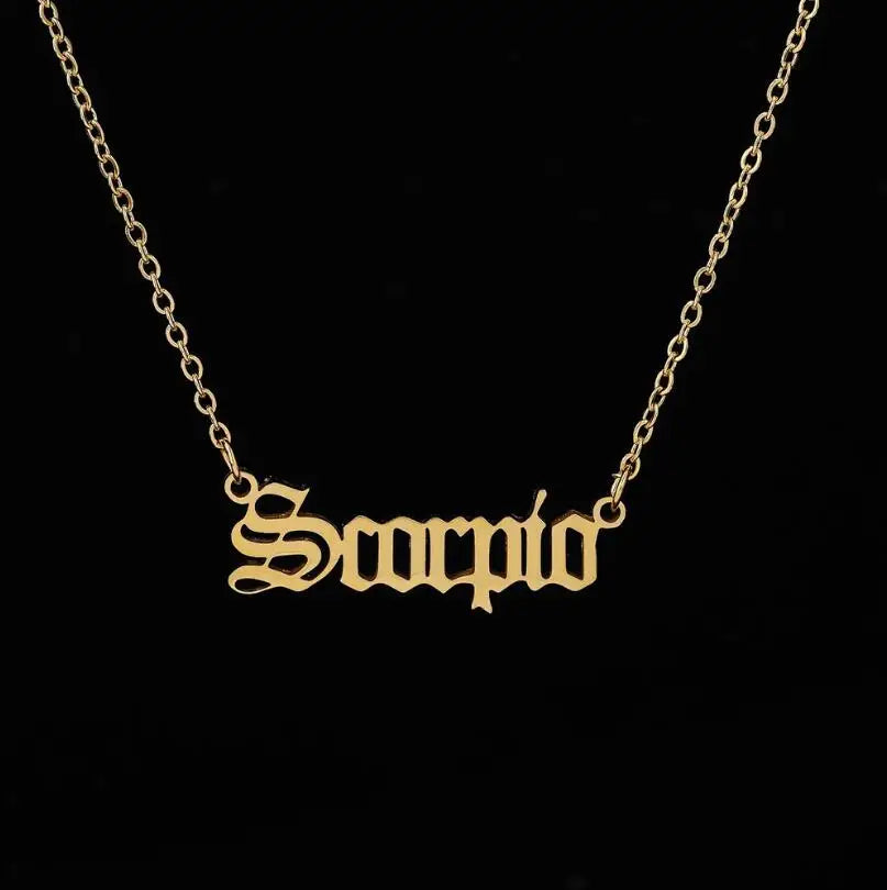 Stainless Steel Zodiac Necklaces