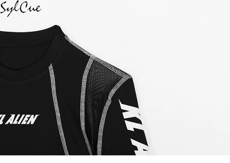 Mesh Colorblock Bodysuit