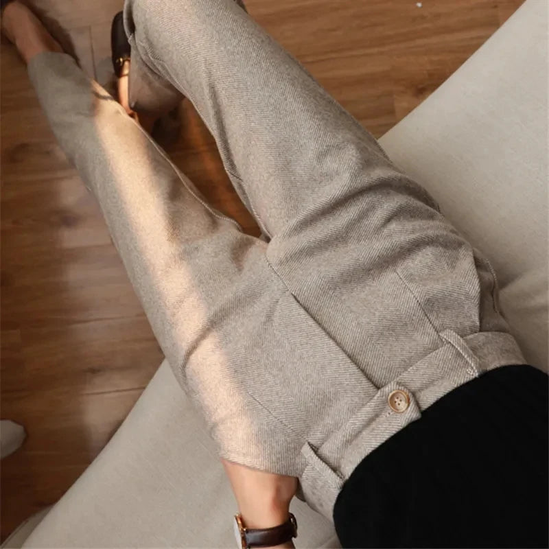 Woolen Harem Pencil Pants