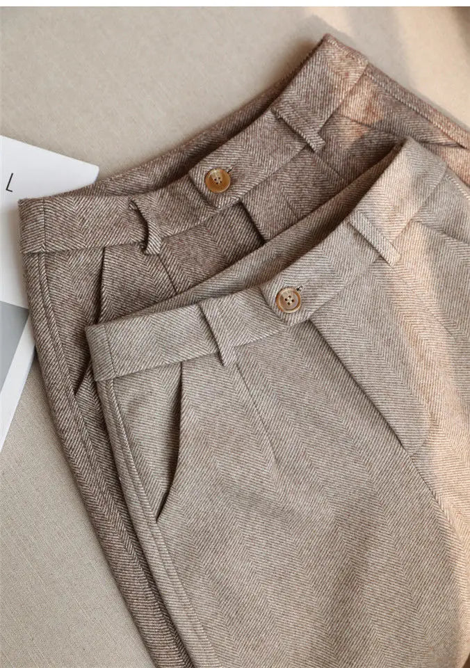 Woolen Harem Pencil Pants