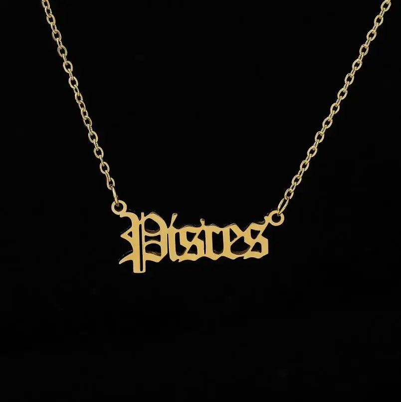 Stainless Steel Zodiac Necklaces