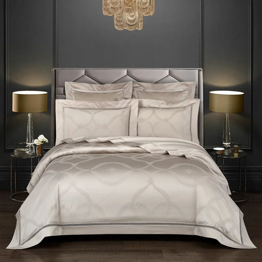 Vintage Jacquard 1000TC Egyptian Cotton Duvet Cover set