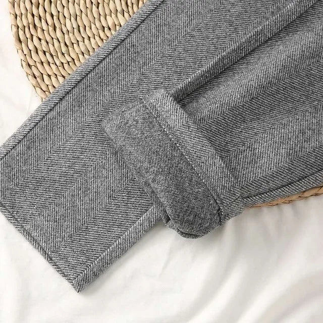 Woolen Harem Pencil Pants
