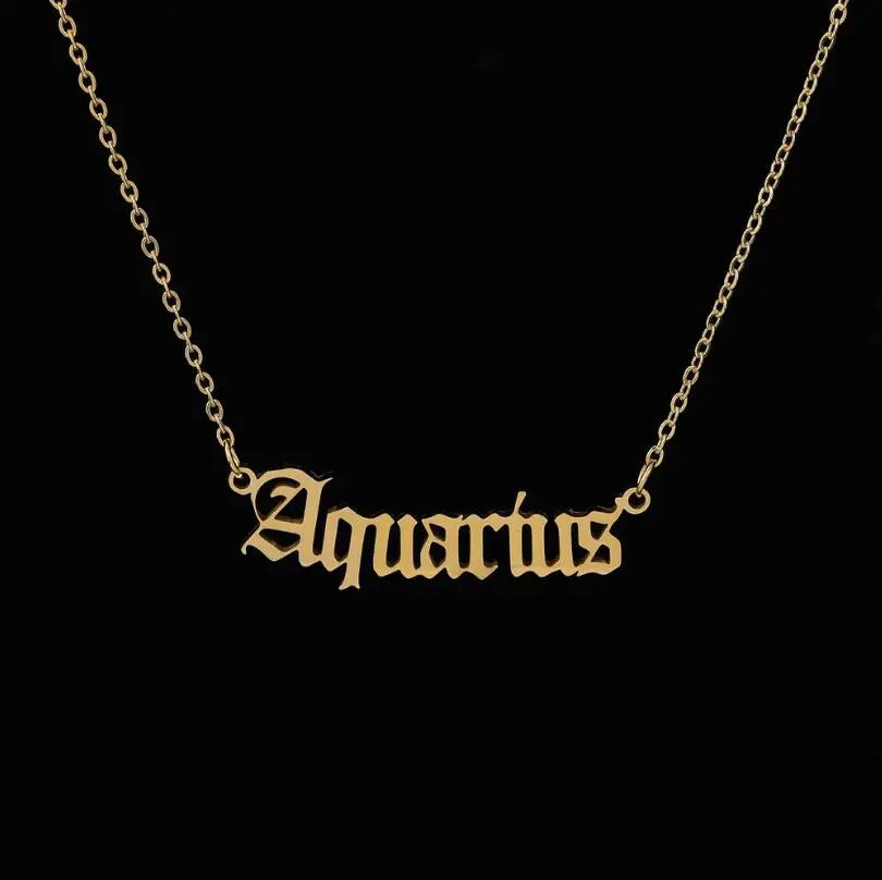 Stainless Steel Zodiac Necklaces