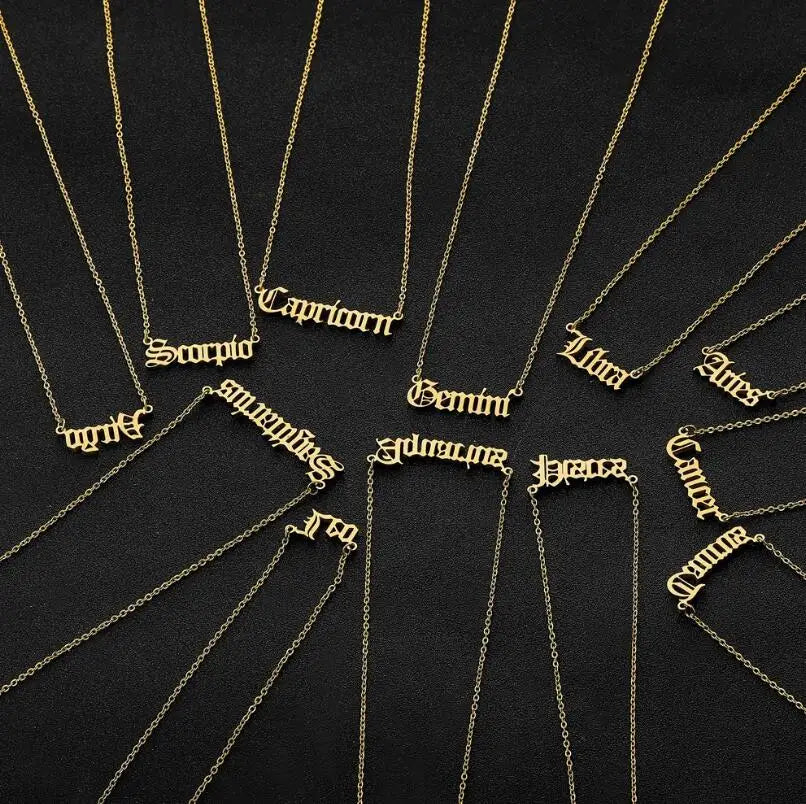 Stainless Steel Zodiac Necklaces