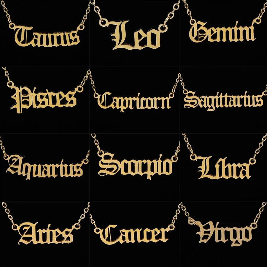Stainless Steel Zodiac Necklaces