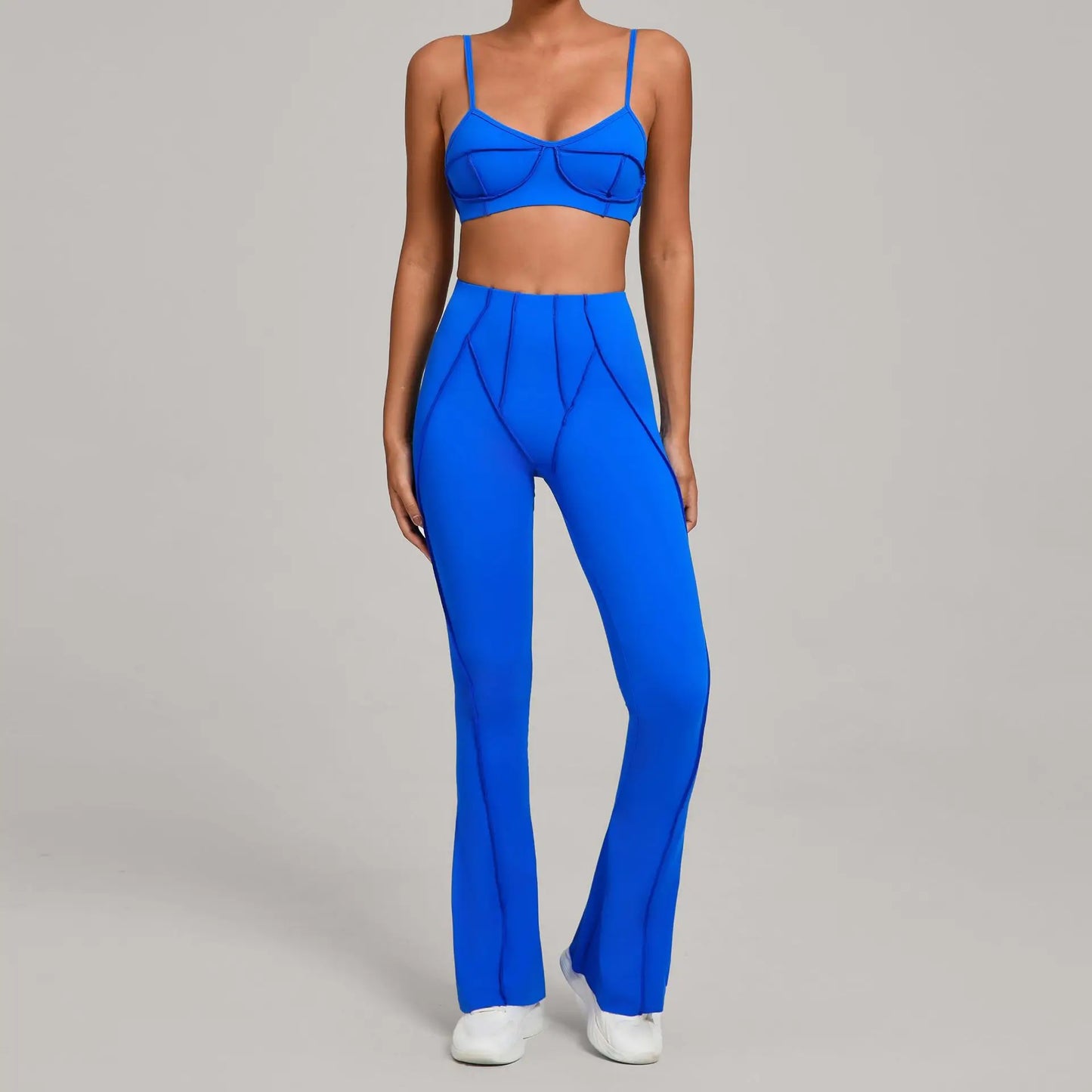 Sports Bra Flared Leggings Yoga Set
