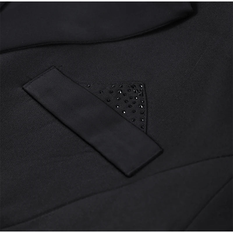 Lapel Waist Cinching Suit Dress