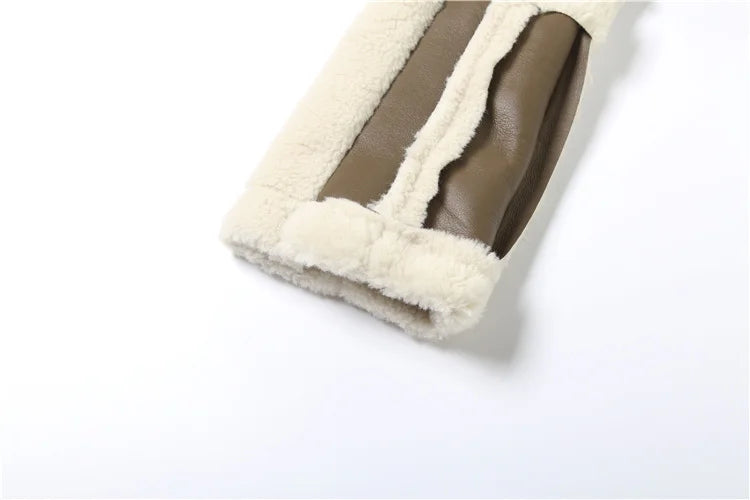 Furry Patchwork Crop Jacket