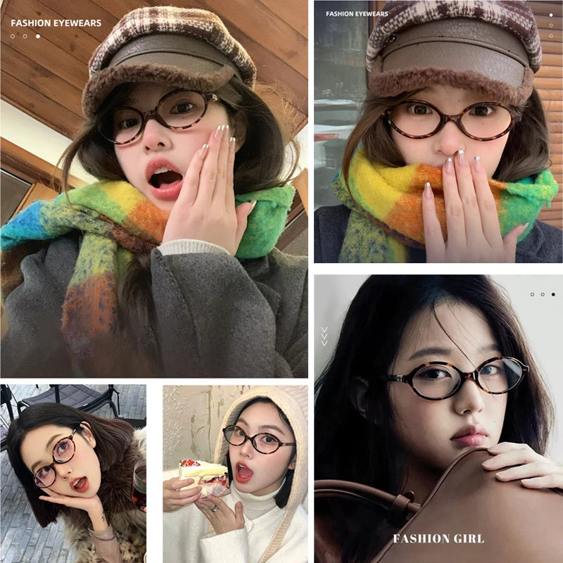 Retro Anti Blue Ray Photochromic Myopia Glasses