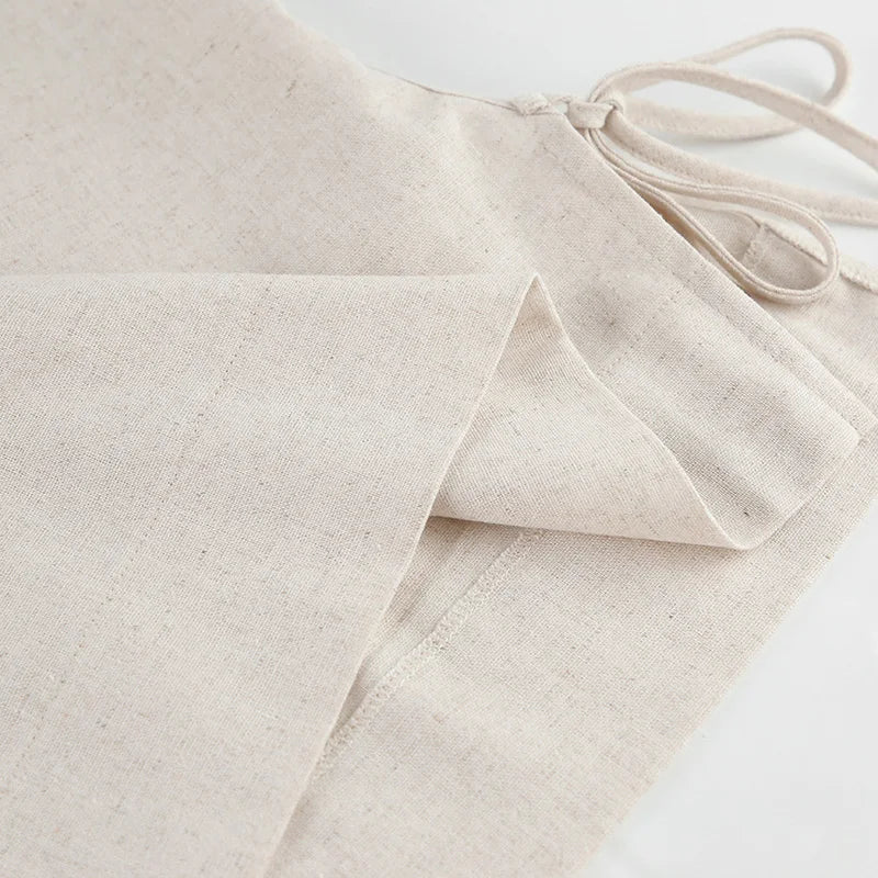 Linen Crop & Pants Set
