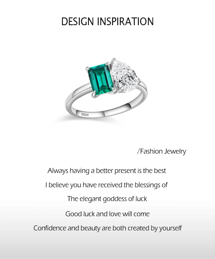Sterling Silver Green Zirconia Ring