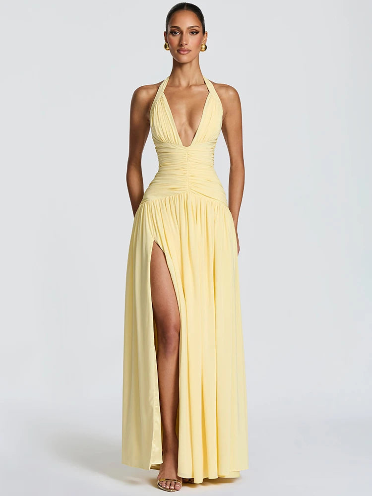Deep V Maxi Dress