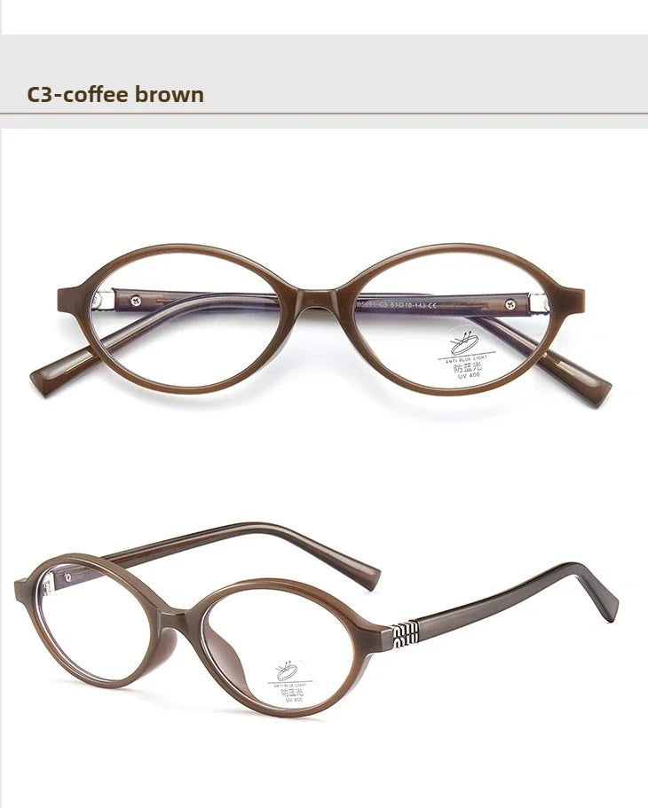 Retro Anti Blue Ray Photochromic Myopia Glasses