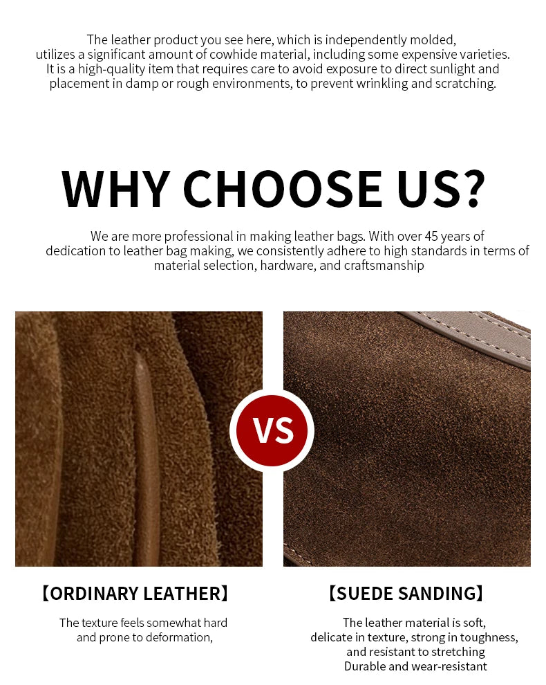 Suede genuine leather Bag