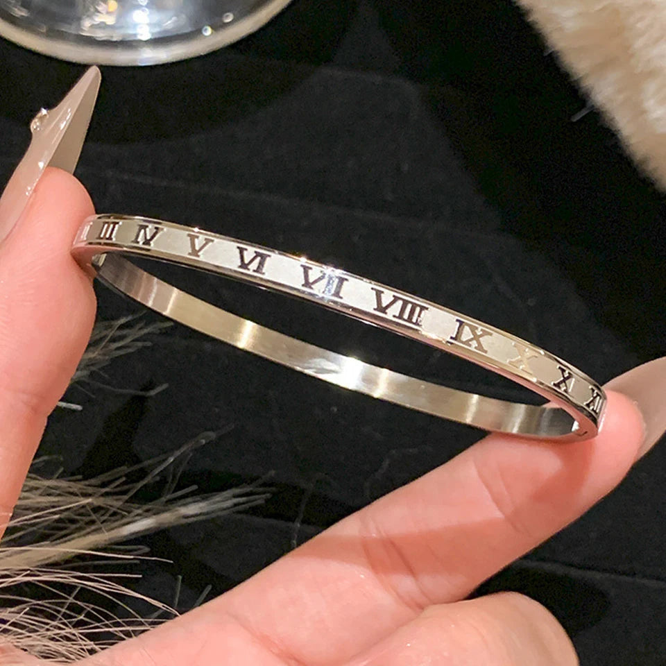 Sparkling Zirconia Stainless Steel Bracelets