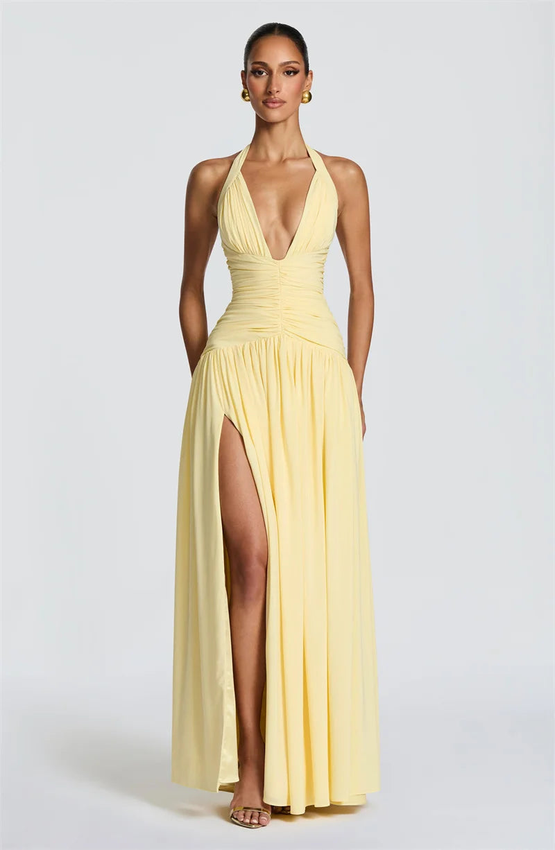 Deep V Maxi Dress