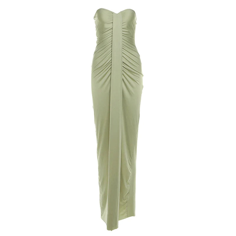 Strapless Ruched Dress