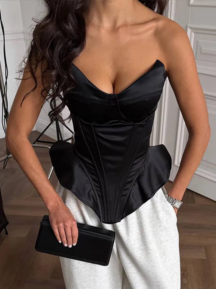 Silk Corset Top