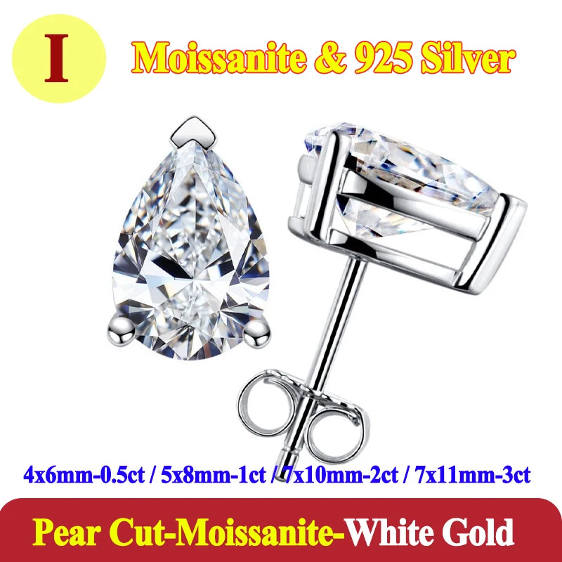 0.5-3 Carat Moissanite Studs