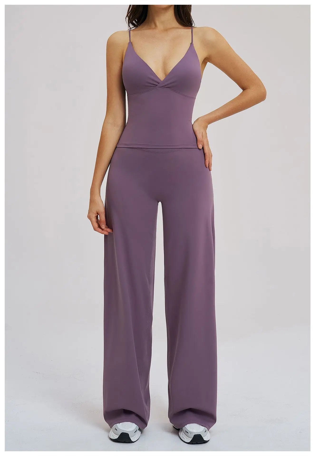 Wide Leg Crossed Waist Yoga Pants