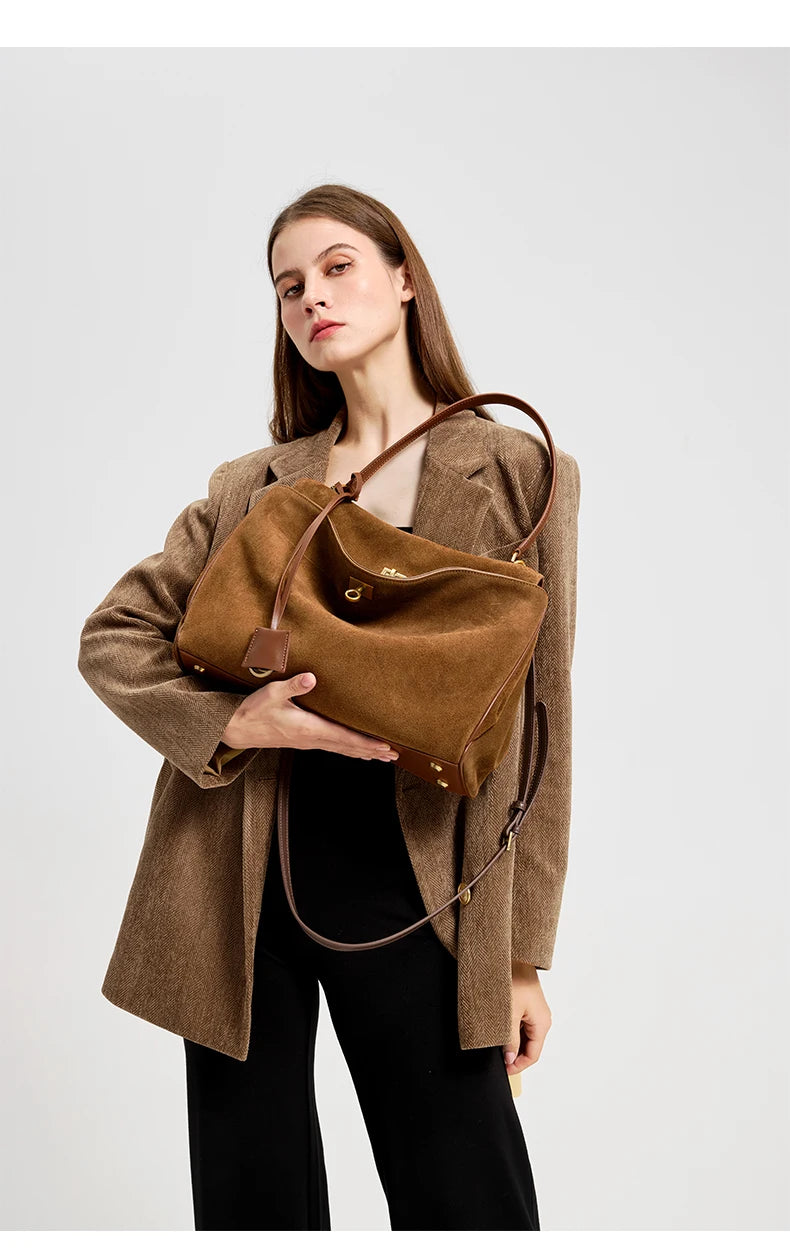 Suede genuine leather Bag