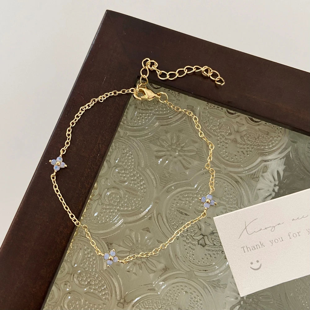 18K Gold Plated Stainless Steel Four Leaf Knecklace