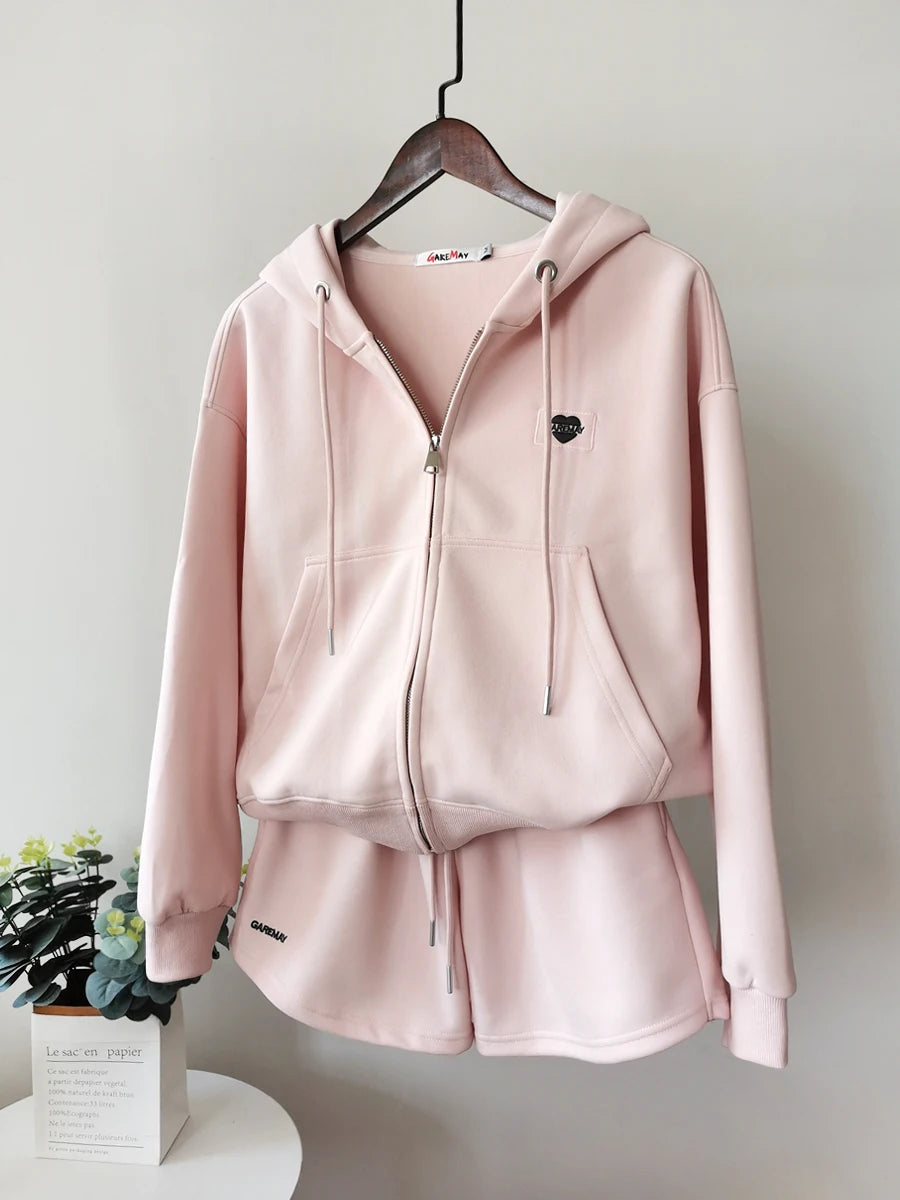 Cotton Hoodie & Shorts Set
