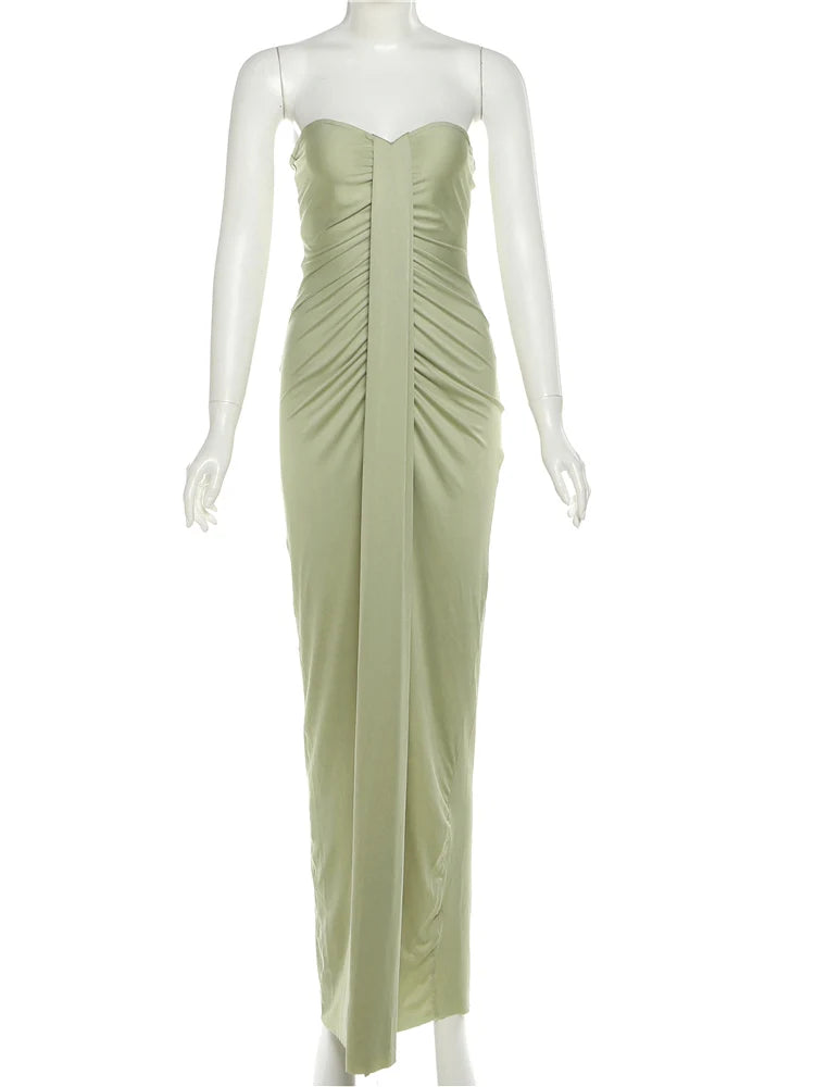 Strapless Ruched Dress