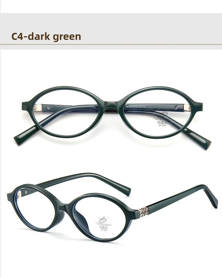 Retro Anti Blue Ray Photochromic Myopia Glasses