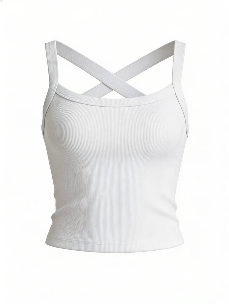 Cross Shoulder Crop Top