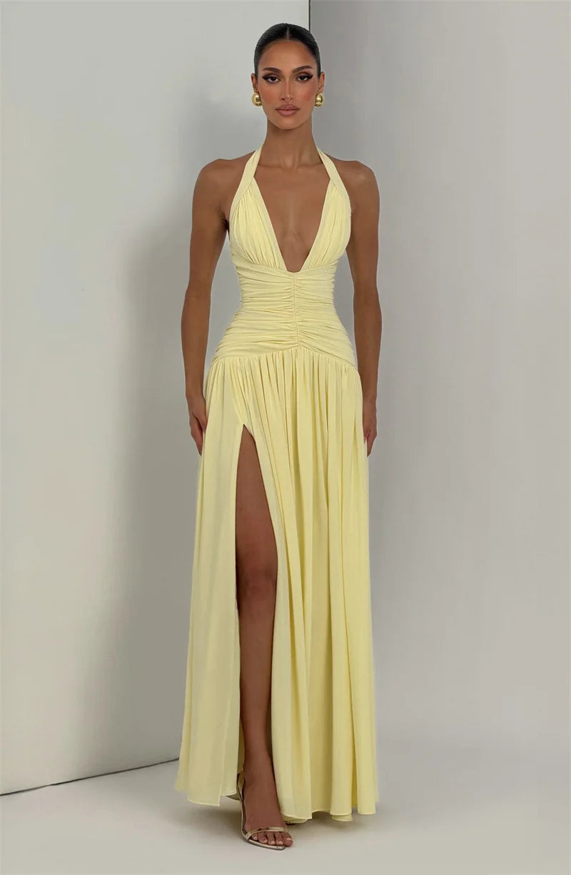 Deep V Maxi Dress