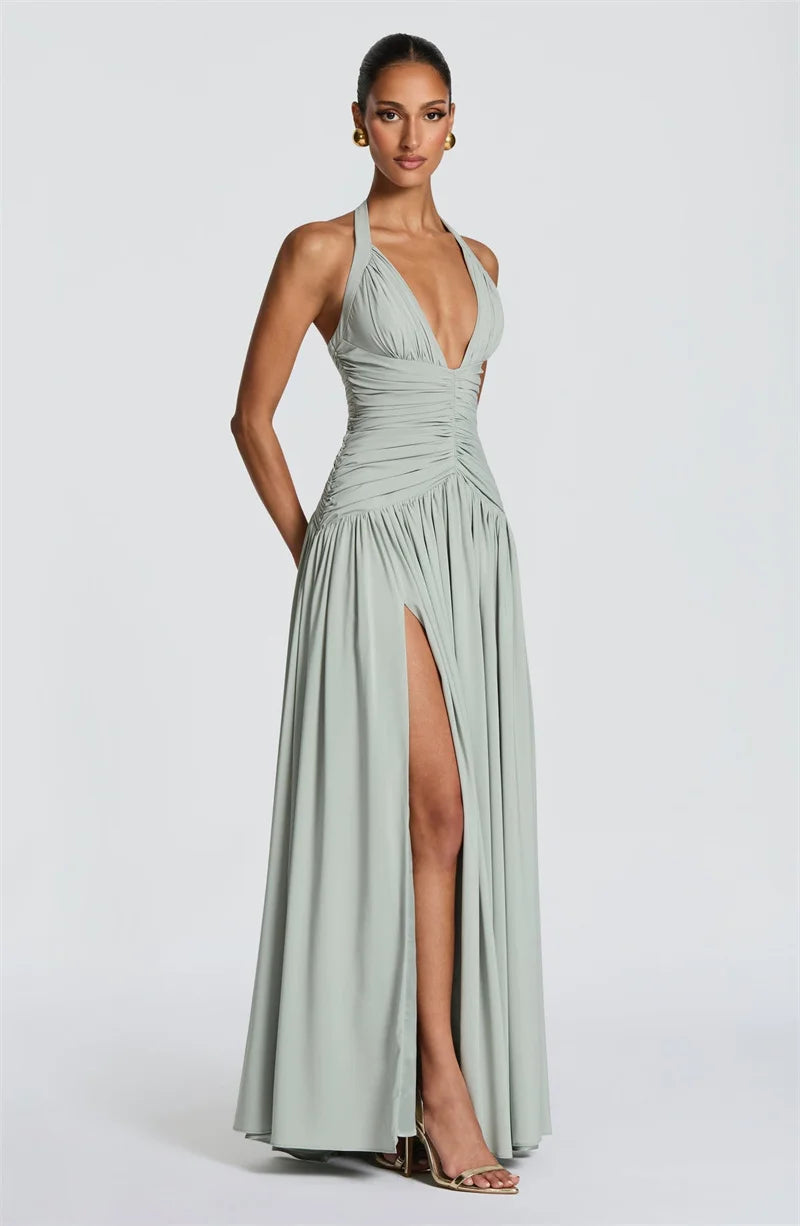 Deep V Maxi Dress