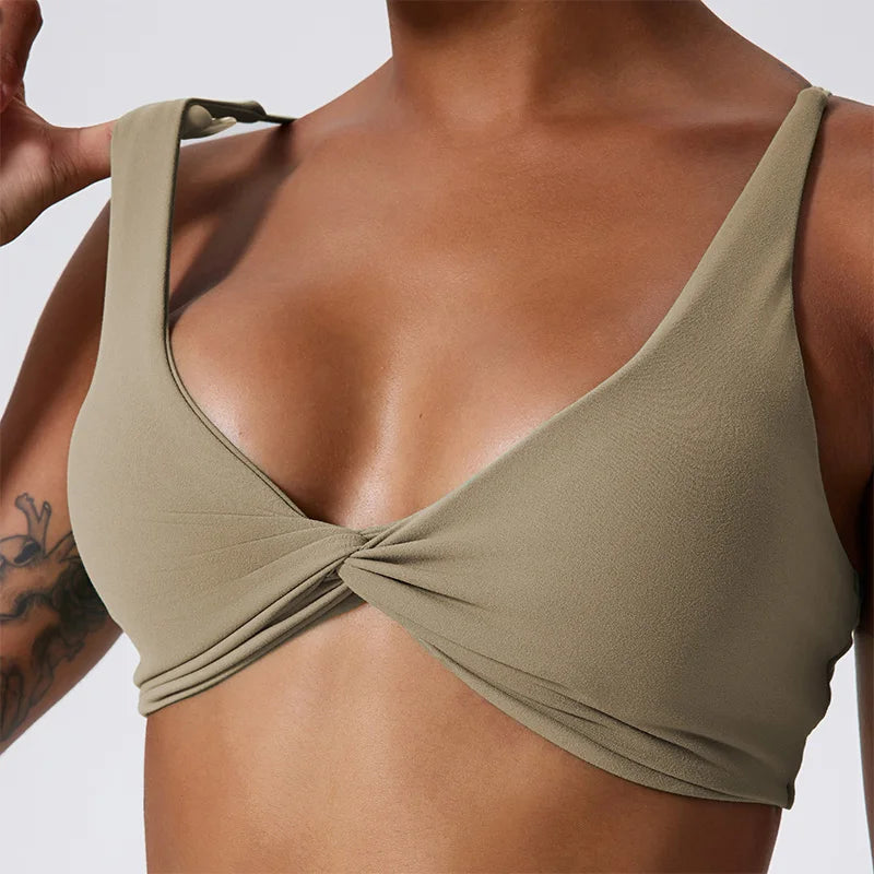 Front Twist Sports Bra