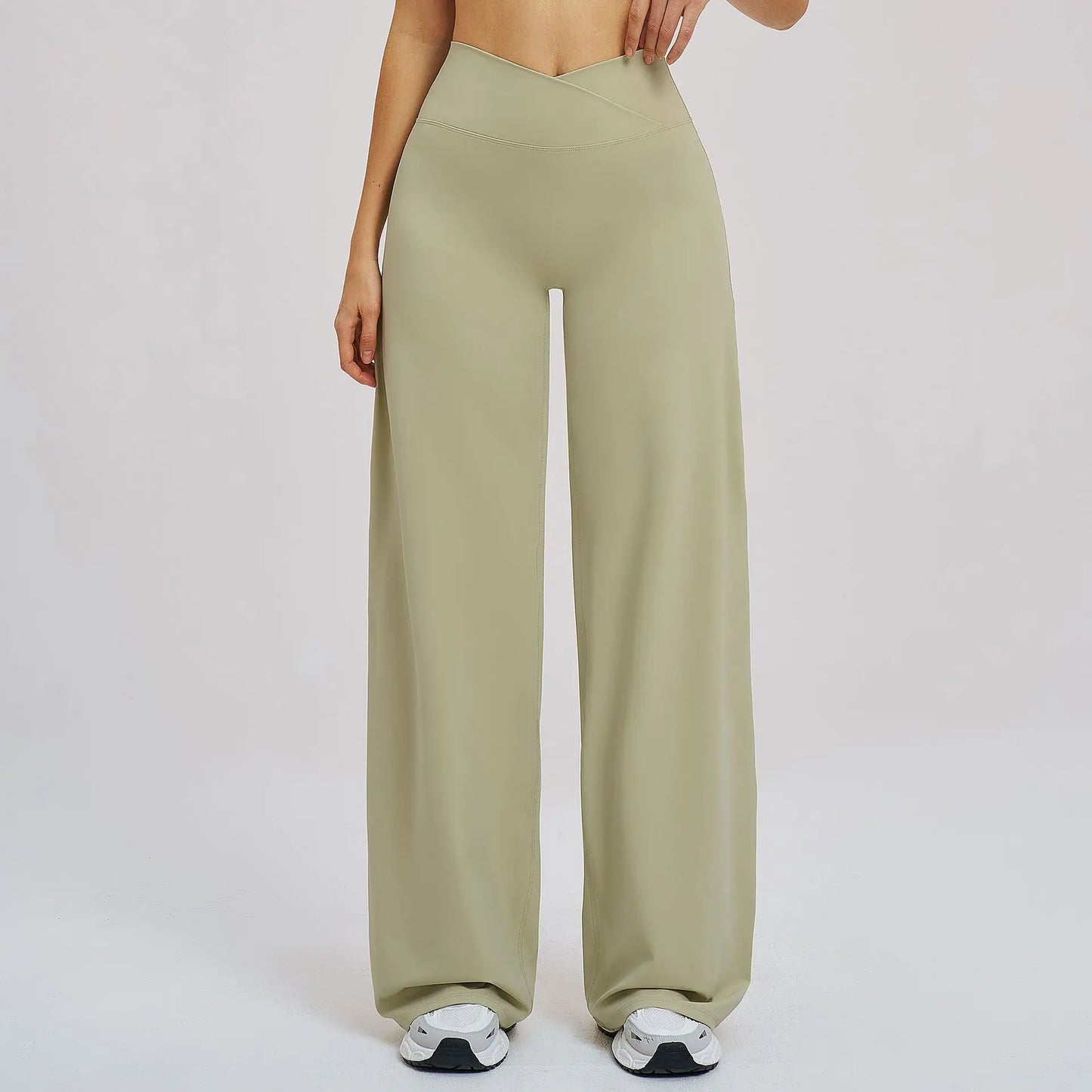 Wide Leg Crossed Waist Yoga Pants