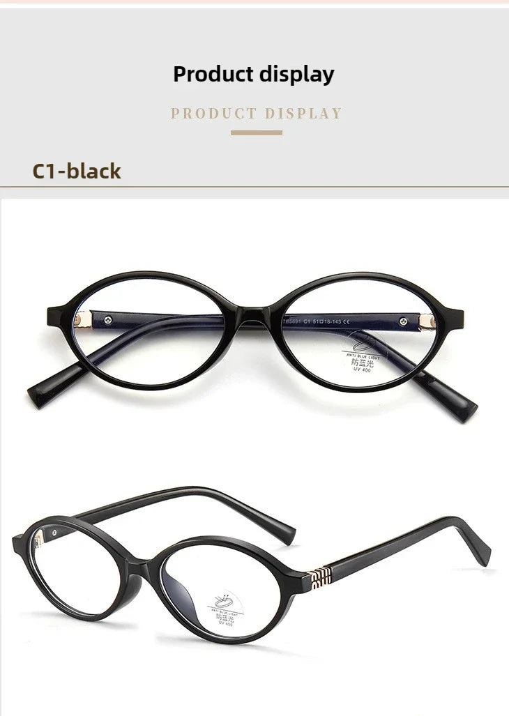 Retro Anti Blue Ray Photochromic Myopia Glasses