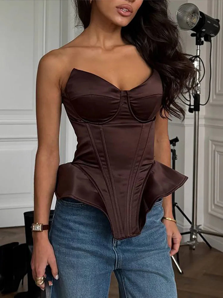 Silk Corset Top