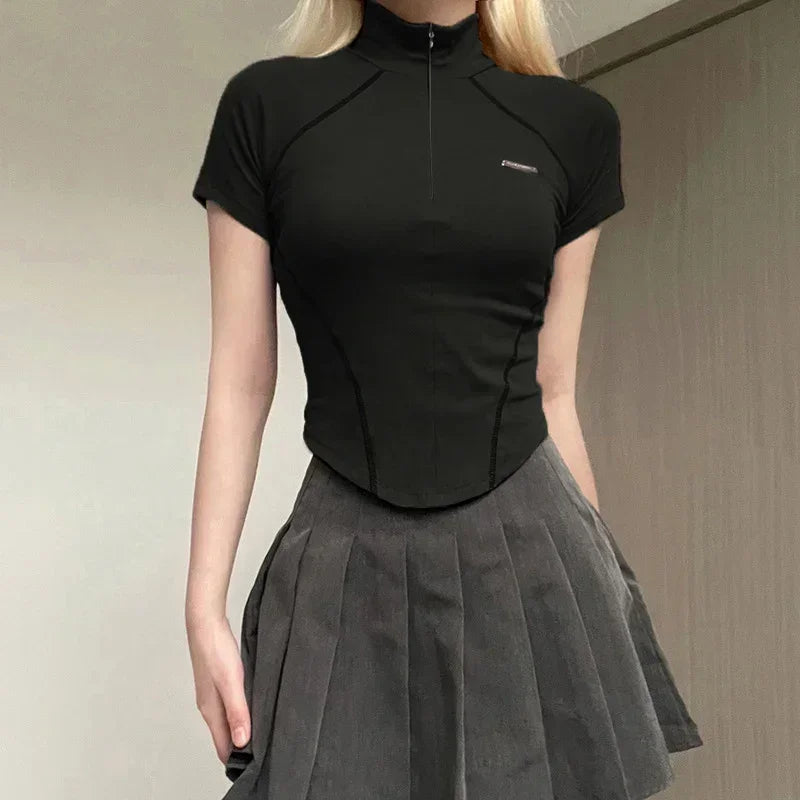 Grey Moto Tee