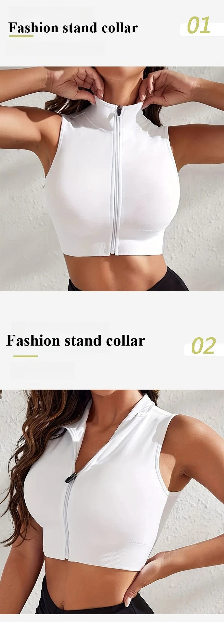 Seamless Zip crop top