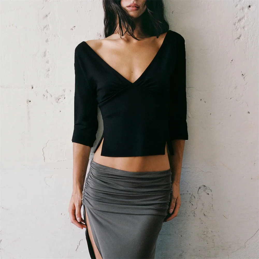 Deep V Quater Sleeve