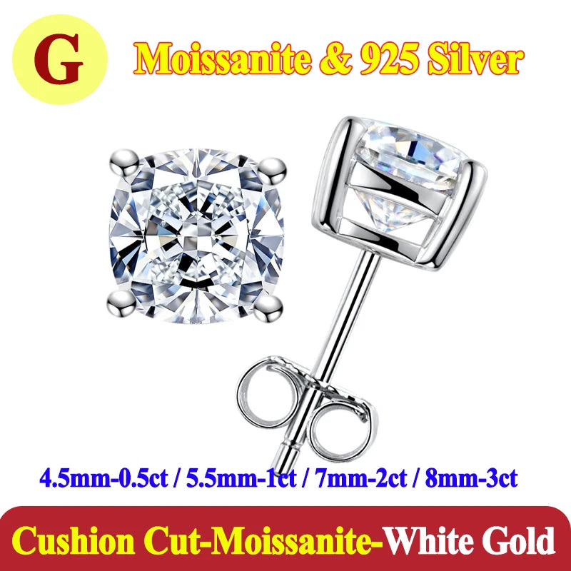 0.5-3 Carat Moissanite Studs