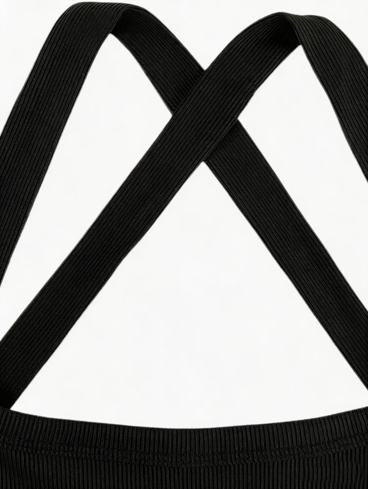Cross Shoulder Crop Top