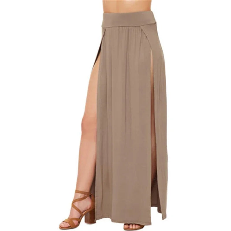 Double Slit Maxi Skirt