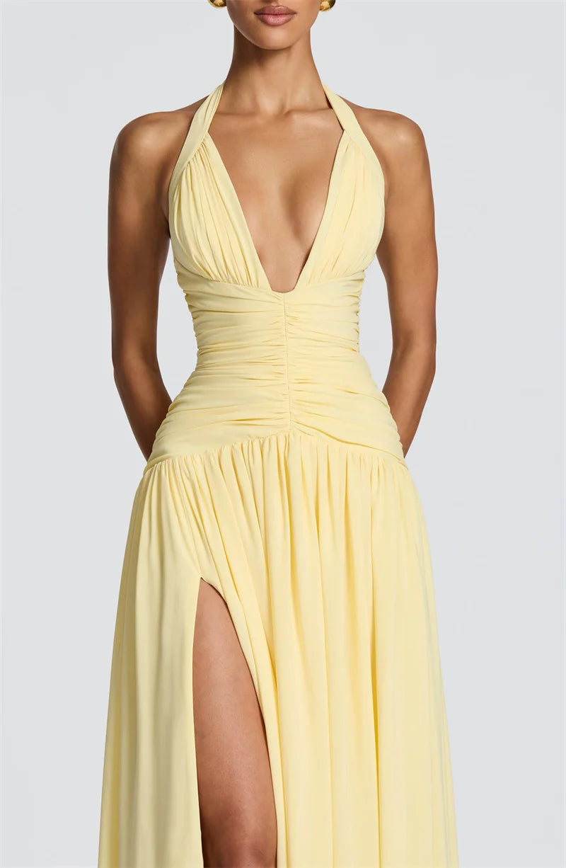 Deep V Maxi Dress